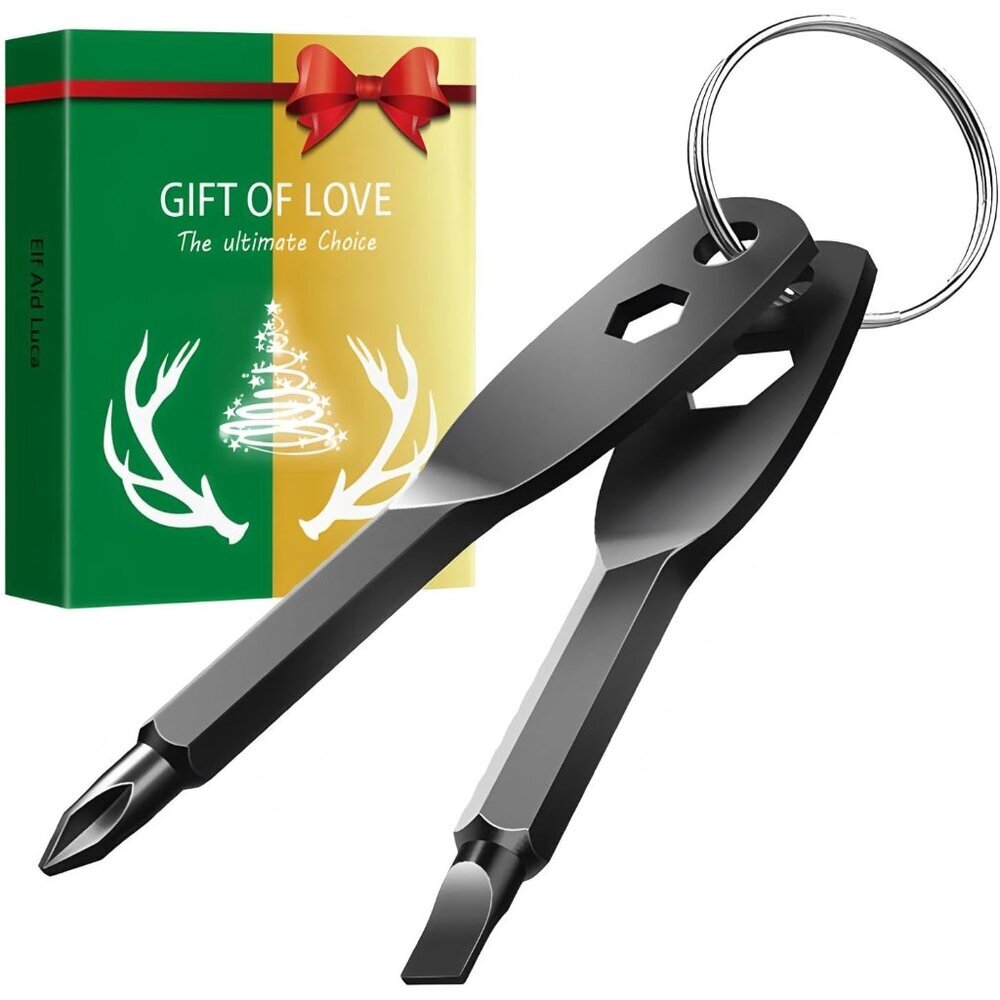 Stocking Stuffers for Men, 4-in-1 Pocket Screwdriver Keychain Tools, Mens Christ